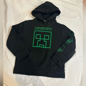 Kids Black Hoodie with Green Graphic